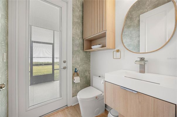 Bathroom, Interior, Wood Texture Flooring