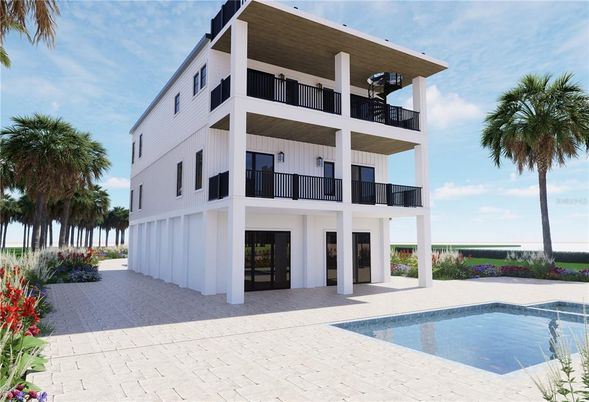Exterior, Facade, Pool, Modern