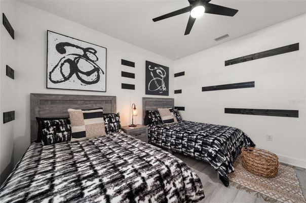 Bedroom, Interior, Wood Texture Flooring
