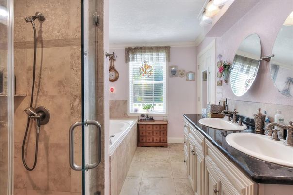 Bathroom, Dual Sink Vanities, Glass Shower, Interior