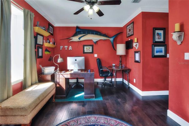Home Office, Interior, Wood Texture Flooring
