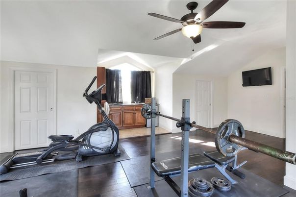 Fitness Equipment, Interior, Wood Texture Flooring