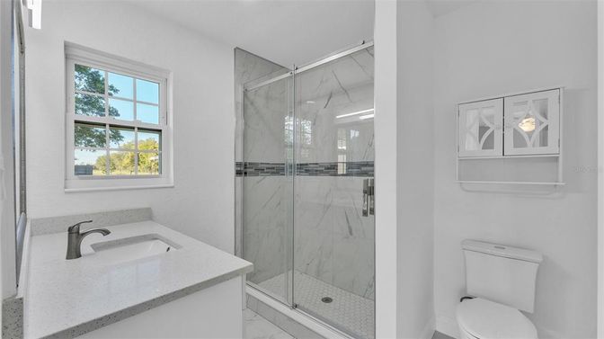 Bathroom, Glass Shower, Interior, Marble, Marble Walls