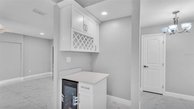Chandelier, Interior, Marble, Recessed Lighting