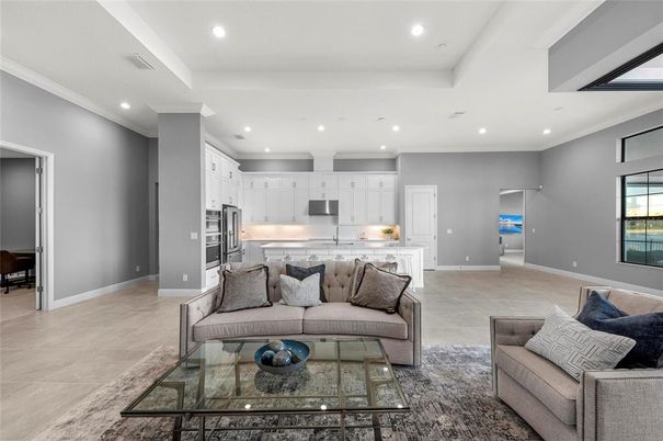 Interior, Kitchen, Living room, Recessed Lighting, Stainless Steel Appliances