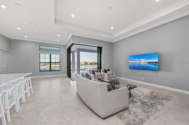 Interior, Living room, Recessed Lighting