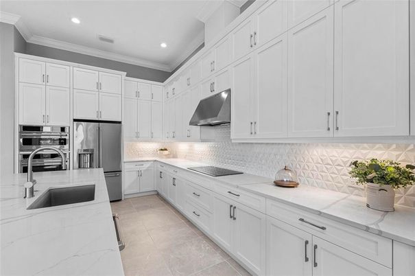 Interior, Kitchen, Recessed Lighting, Stainless Steel Appliances