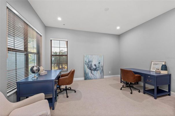 Home Office, Interior, Recessed Lighting