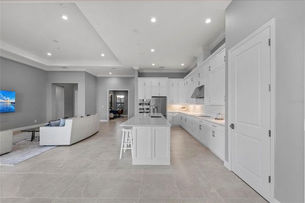 Interior, Kitchen, Living room, Recessed Lighting, Stainless Steel Appliances