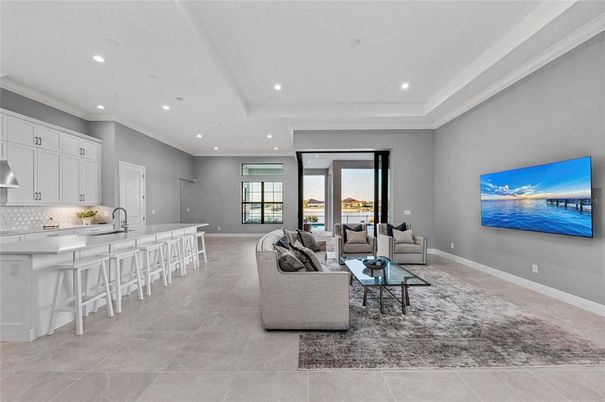 Interior, Kitchen, Living room, Recessed Lighting