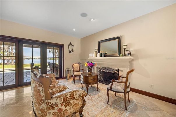 Fireplace, Interior, Living room, Recessed Lighting