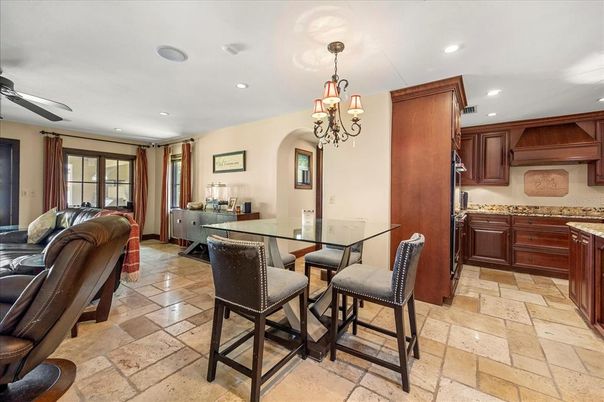 Chandelier, Dining room, Interior, Recessed Lighting