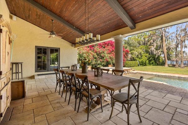 Exterior, Pool, Wooden Ceilings
