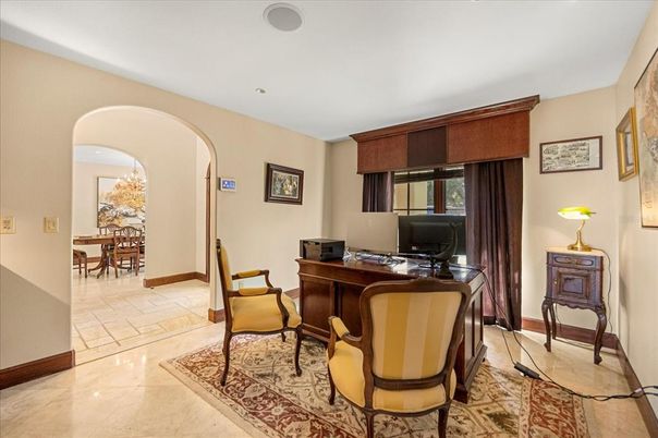 Chandelier, Home Office, Interior, Recessed Lighting