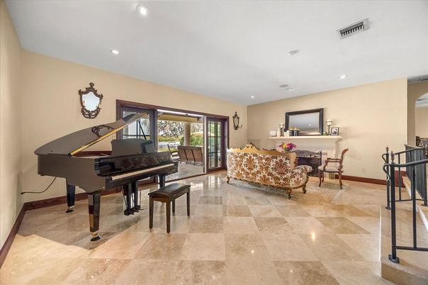 Interior, Living room, Piano, Recessed Lighting