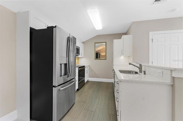 Interior, Kitchen, Wood Texture Flooring