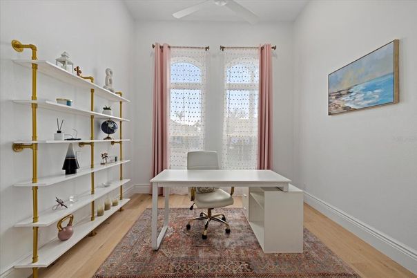 Home Office, Interior, Wood Texture Flooring