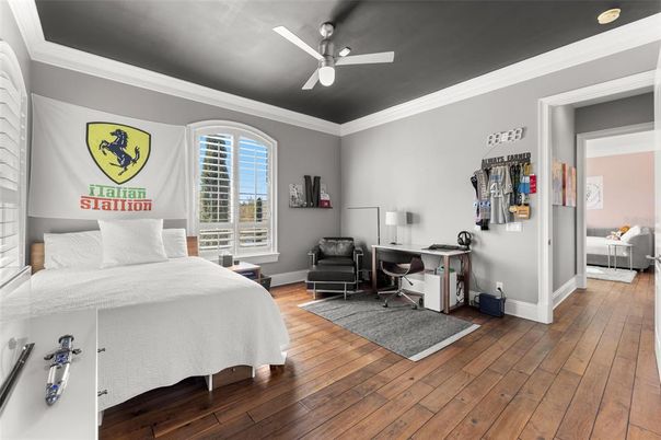 Bedroom, Home Office, Interior, Wood Texture Flooring