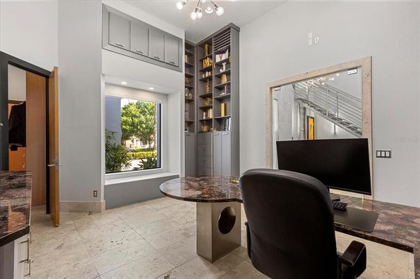 Home Office, Interior, Recessed Lighting