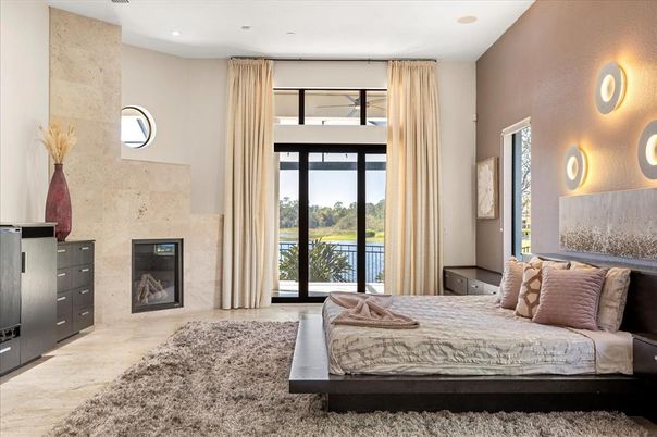 Bedroom, Fireplace, Interior, Recessed Lighting