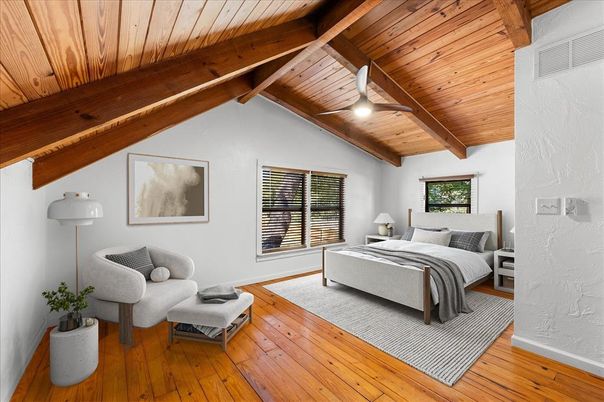 Bedroom, Interior, Wooden Beams, Wooden Ceilings, Wood Texture Flooring