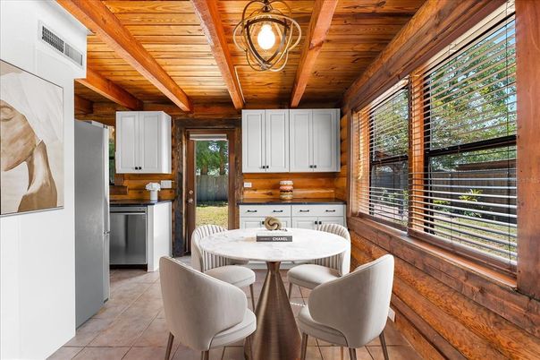 Dining room, Interior, Wooden Beams, Wooden Ceilings, Wooden Walls