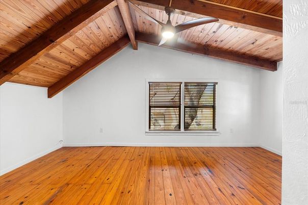 Empty room, Interior, Wooden Beams, Wooden Ceilings, Wood Texture Flooring