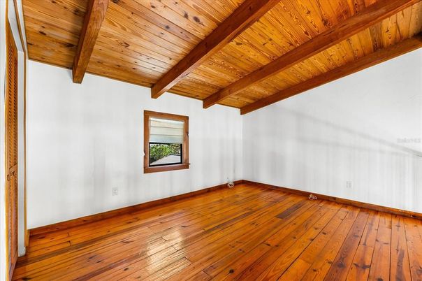 Empty room, Interior, Wooden Beams, Wooden Ceilings, Wood Texture Flooring
