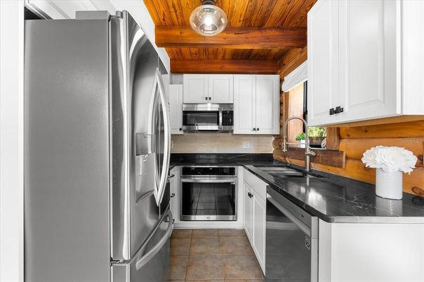 Interior, Kitchen, Stainless Steel Appliances, Wooden Beams, Wooden Ceilings