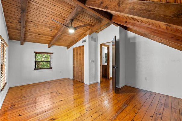 Empty room, Interior, Wooden Beams, Wooden Ceilings, Wood Texture Flooring