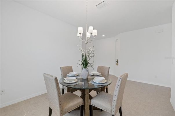 Chandelier, Dining room, Interior, Recessed Lighting