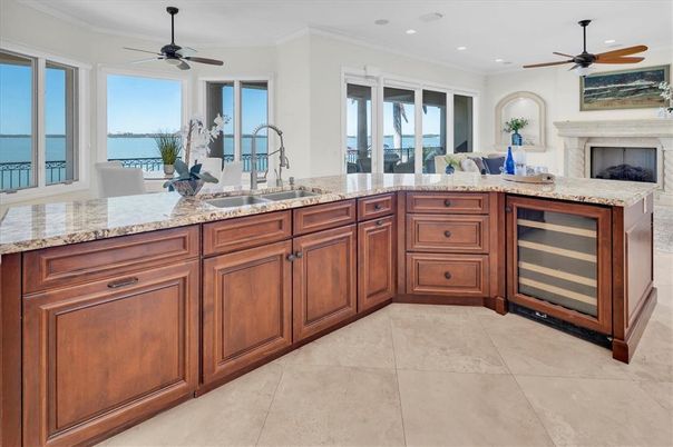 Fireplace, Interior, Recessed Lighting, Water