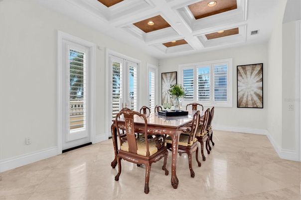 Dining room, Interior, Recessed Lighting