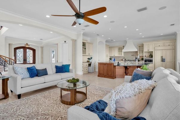 Interior, Kitchen, Living room, Recessed Lighting