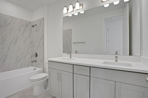 Bathroom, Dual Sink Vanities, Interior, Marble Walls