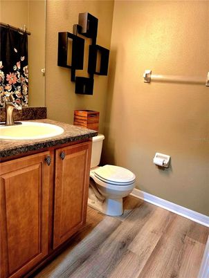 Bathroom, Interior, Wood Texture Flooring