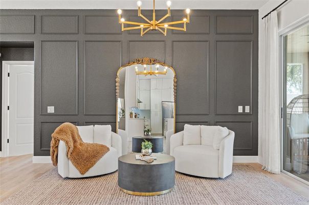 Interior, Living room, Pendant Lights, Wood Texture Flooring