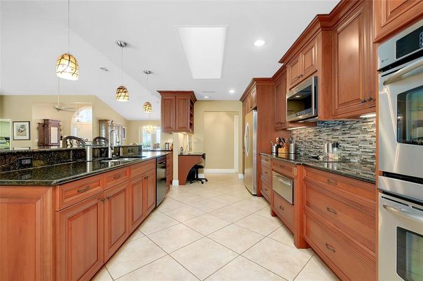 Interior, Kitchen, Pendant Lights, Recessed Lighting, Stainless Steel Appliances