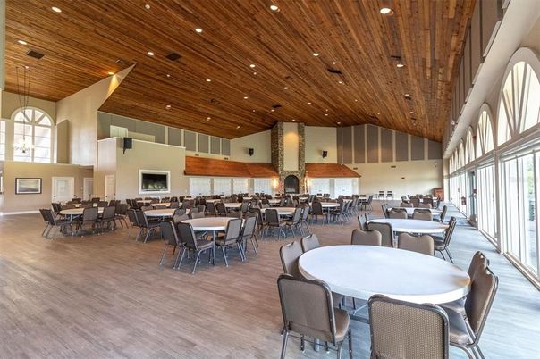 Dining room, Interior, Pendant Lights, Recessed Lighting, Wooden Ceilings, Wood Texture Flooring