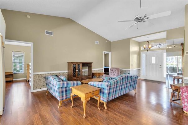 Chandelier, Interior, Living room, Wood Texture Flooring