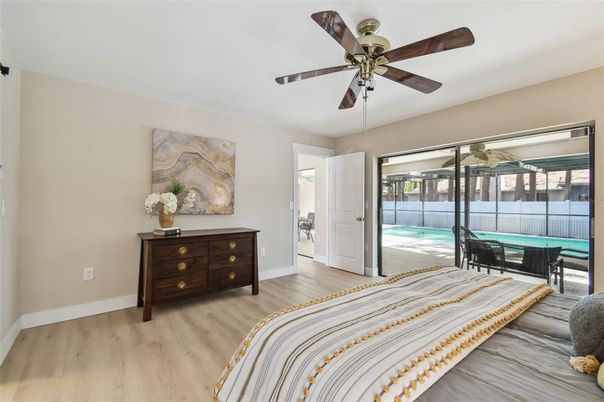 Bedroom, Interior, Pool, Wood Texture Flooring