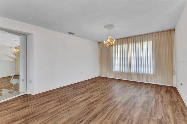 Chandelier, Empty room, Interior, Wood Texture Flooring