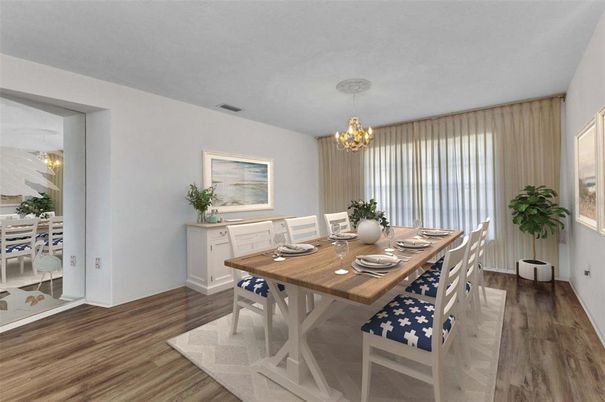 Chandelier, Dining room, Interior, Wood Texture Flooring