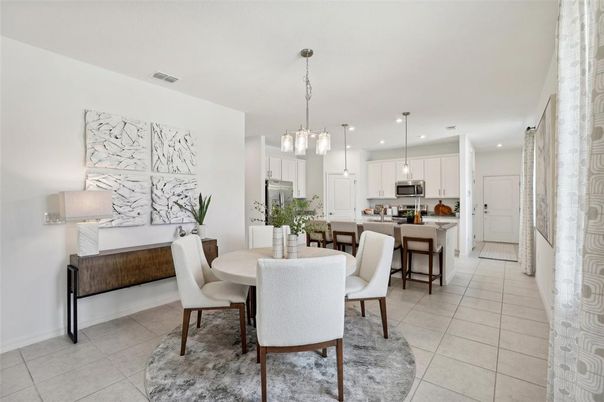 Dining room, Interior, Kitchen, Pendant Lights, Recessed Lighting, Stainless Steel Appliances