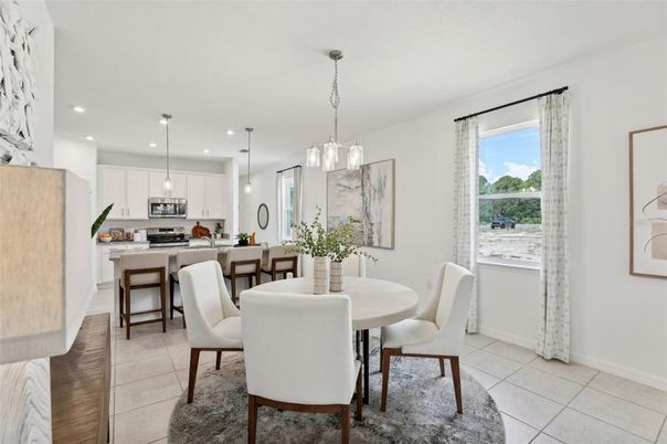 Dining room, Interior, Kitchen, Pendant Lights, Recessed Lighting, Stainless Steel Appliances
