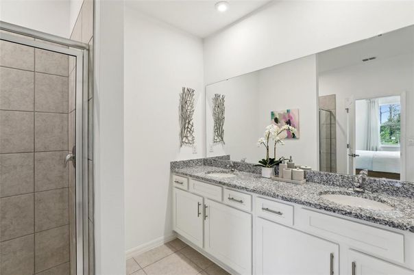 Bathroom, Dual Sink Vanities, Interior, Recessed Lighting