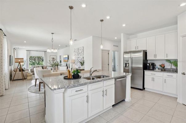 Dining room, Interior, Kitchen, Living room, Pendant Lights, Recessed Lighting, Stainless Steel Appliances