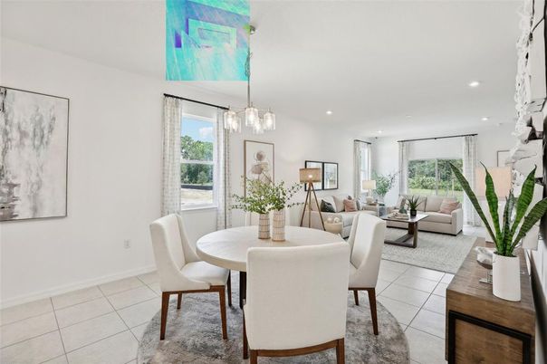 Dining room, Interior, Living room, Pendant Lights, Recessed Lighting