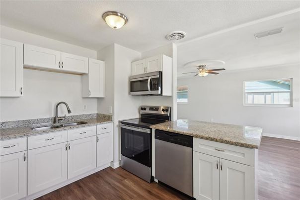 Interior, Kitchen, Wood Texture Flooring