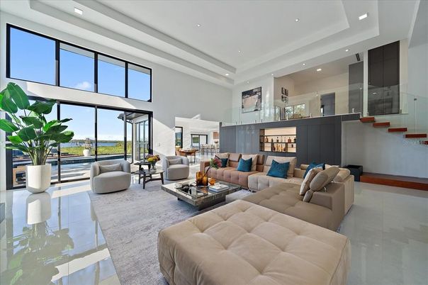 Interior, Living room, Recessed Lighting